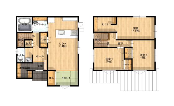 出雲市白枝町モデル　3LDK　平面図